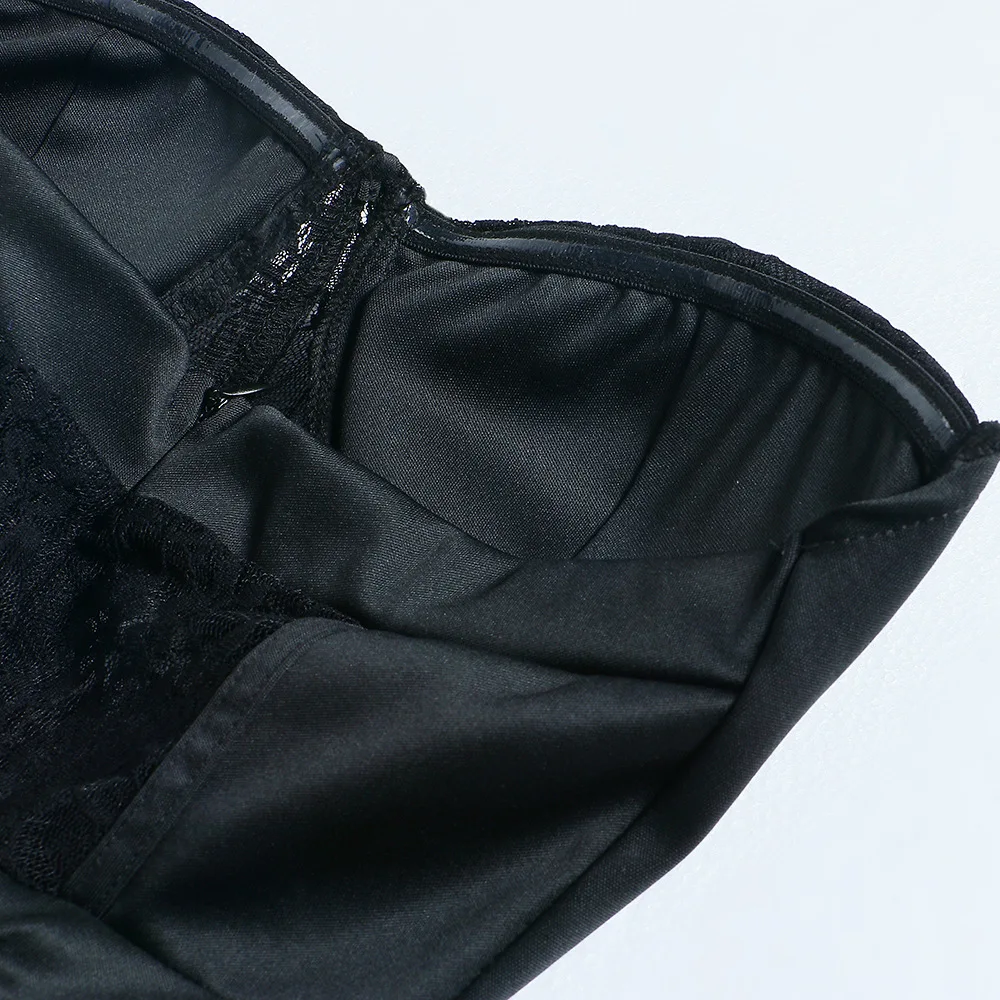 CM.YAYA Women Mesh See Though Lace Patchwork Cascading Ruffles High Side Split Bodycon Maxi Dress Sexy Night Party Long Dresses