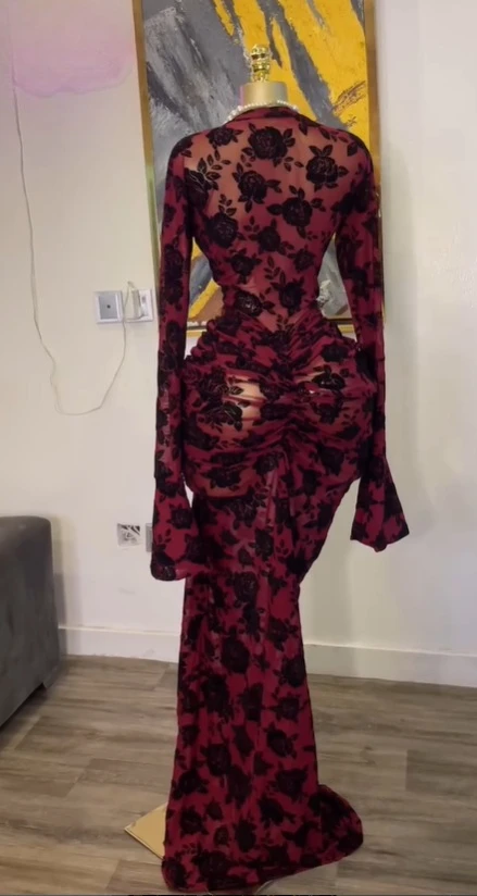 CM.YAYA Women Long Sleeve Stacked Mesh with Lining Bodycon Cocktail Long Dress 2025 Autumn Evening Birthday Sexy Party Dresses CM.YAYA Women Long Sleeve Stacked Mesh with Lining Bodycon Cocktail Long Dress 2025 Autumn Evening Birthday Sexy Party Dresses