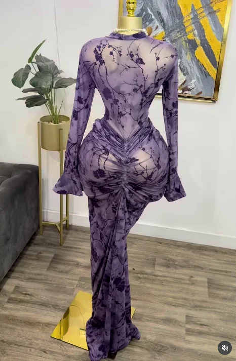 CM.YAYA Women Long Sleeve Stacked Mesh with Lining Bodycon Cocktail Long Dress 2025 Autumn Evening Birthday Sexy Party Dresses CM.YAYA Women Long Sleeve Stacked Mesh with Lining Bodycon Cocktail Long Dress 2025 Autumn Evening Birthday Sexy Party Dresses