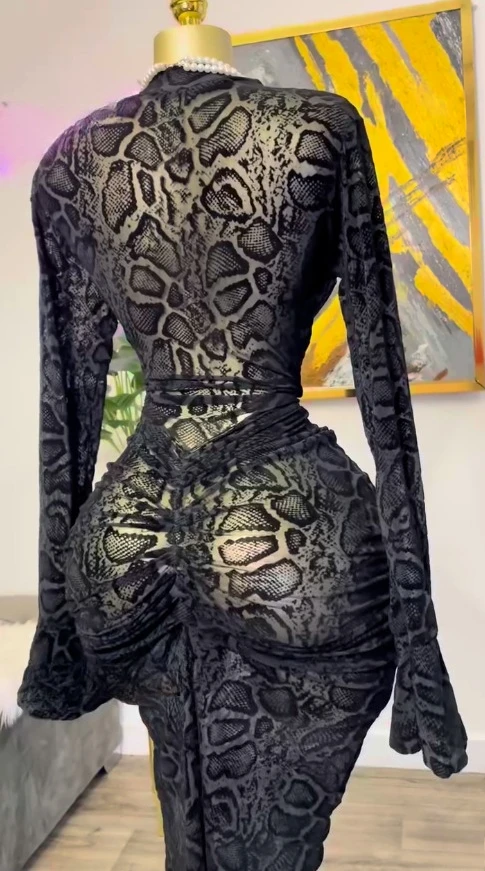 CM.YAYA Women Long Sleeve Stacked Mesh with Lining Bodycon Cocktail Long Dress 2025 Autumn Evening Birthday Sexy Party Dresses CM.YAYA Women Long Sleeve Stacked Mesh with Lining Bodycon Cocktail Long Dress 2025 Autumn Evening Birthday Sexy Party Dresses