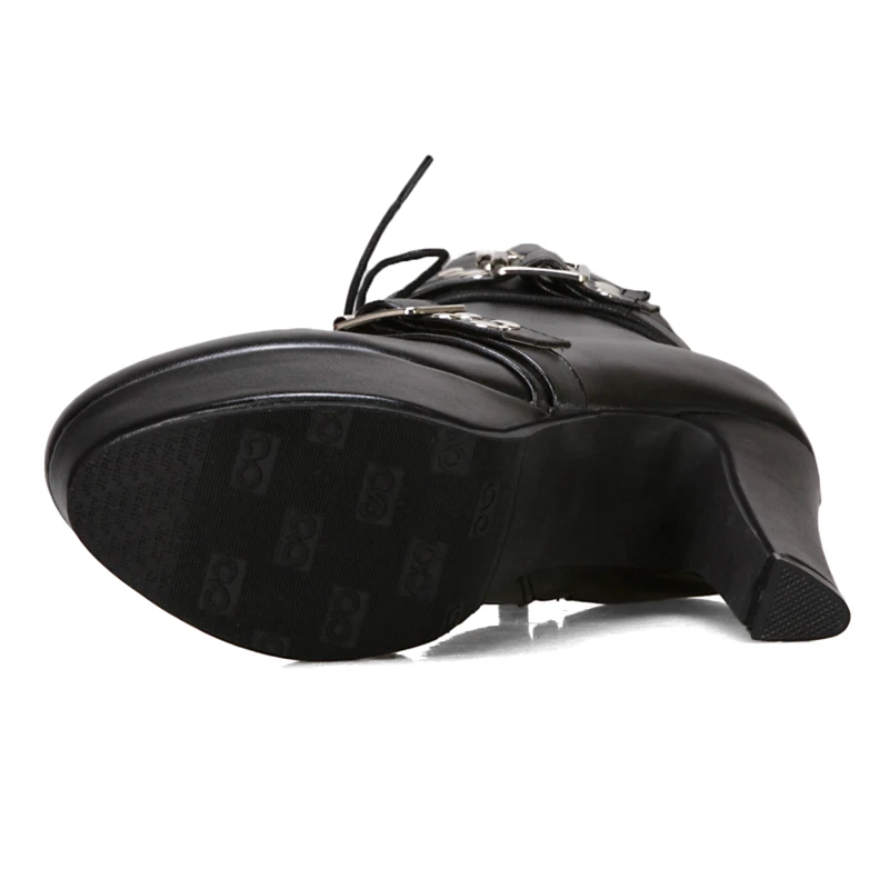 Women Ankle Boots Platform Red Yellow White Lace Up High Heels Short Boot Female Buckle Autumn Winter Sexy Men Shoes Large Size