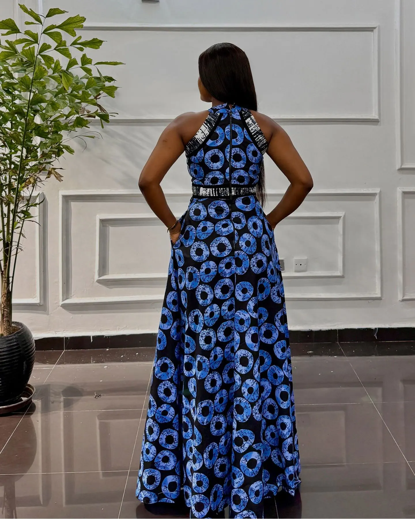 CM.YAYA Women O-neck Sleeveless A-Line Long Maxi Dress 2025 Spring Party Vintage Africa Print Street Vestidos Evening Dresses