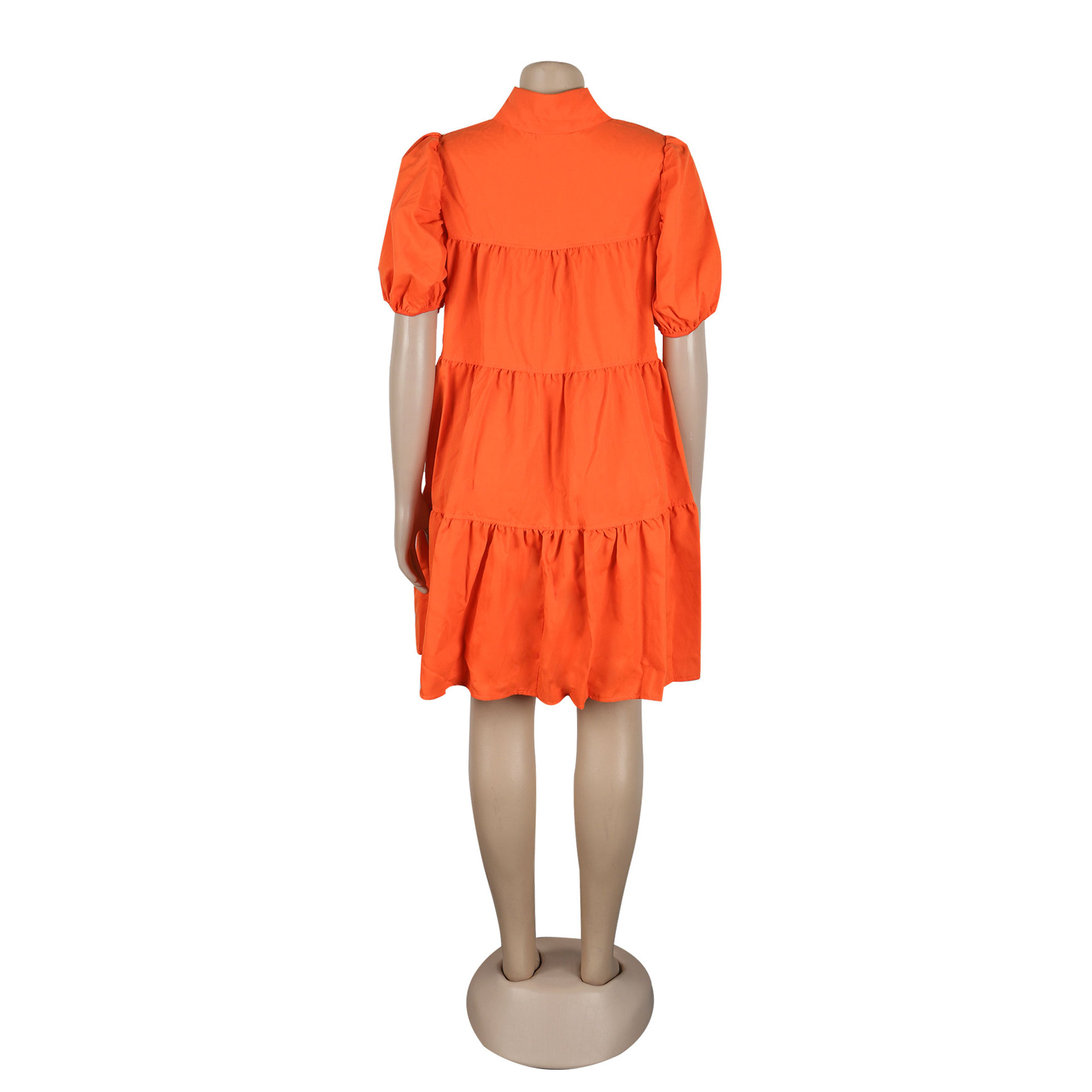 CM.YAYA Elegant Women Puff Sleeve Single Breasted Lapel Collar Babydoll Dress Street White Big Swing Loose Smock Shirt Dresses CM.YAYA Elegant Women Puff Sleeve Single Breasted Lapel Collar Babydoll Dress Street White Big Swing Loose Smock Shirt Dresses