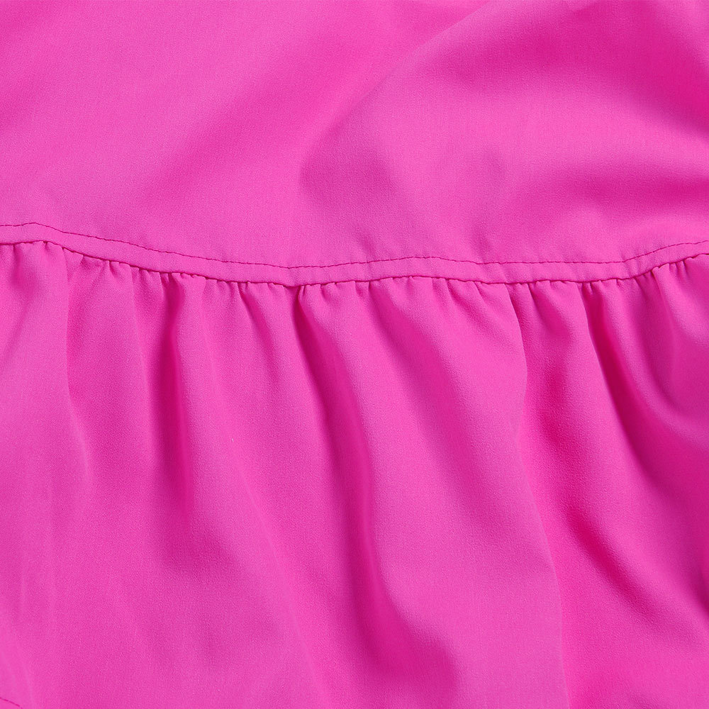 CM.YAYA Elegant Women Puff Sleeve Single Breasted Lapel Collar Babydoll Dress Street White Big Swing Loose Smock Shirt Dresses