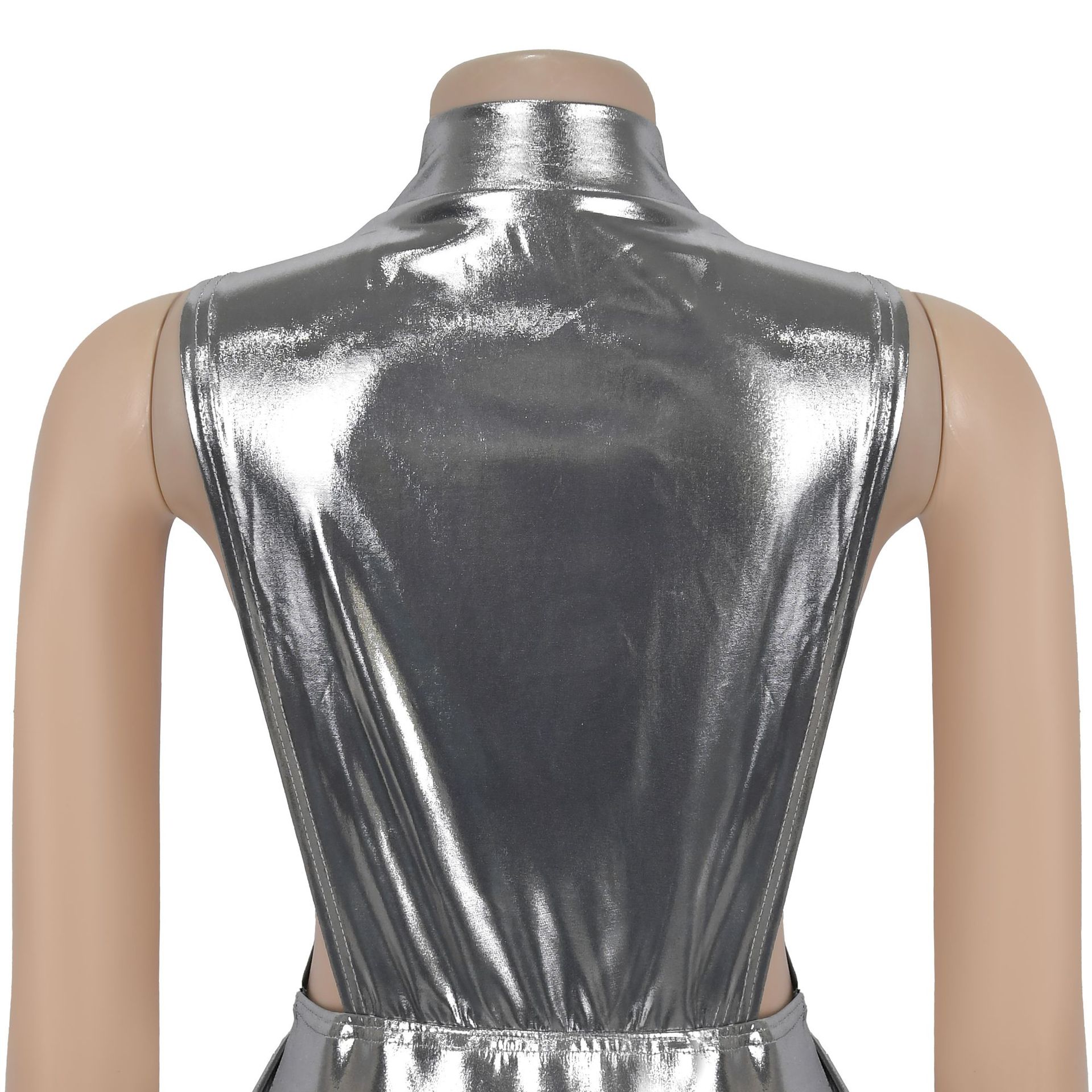 CM.YAYA Women Gilding Sleeveless Cutout Bodycon Midi Maxi Long Dress 2025 Summer Beach Vacation Party Birthday Sexy Dresses