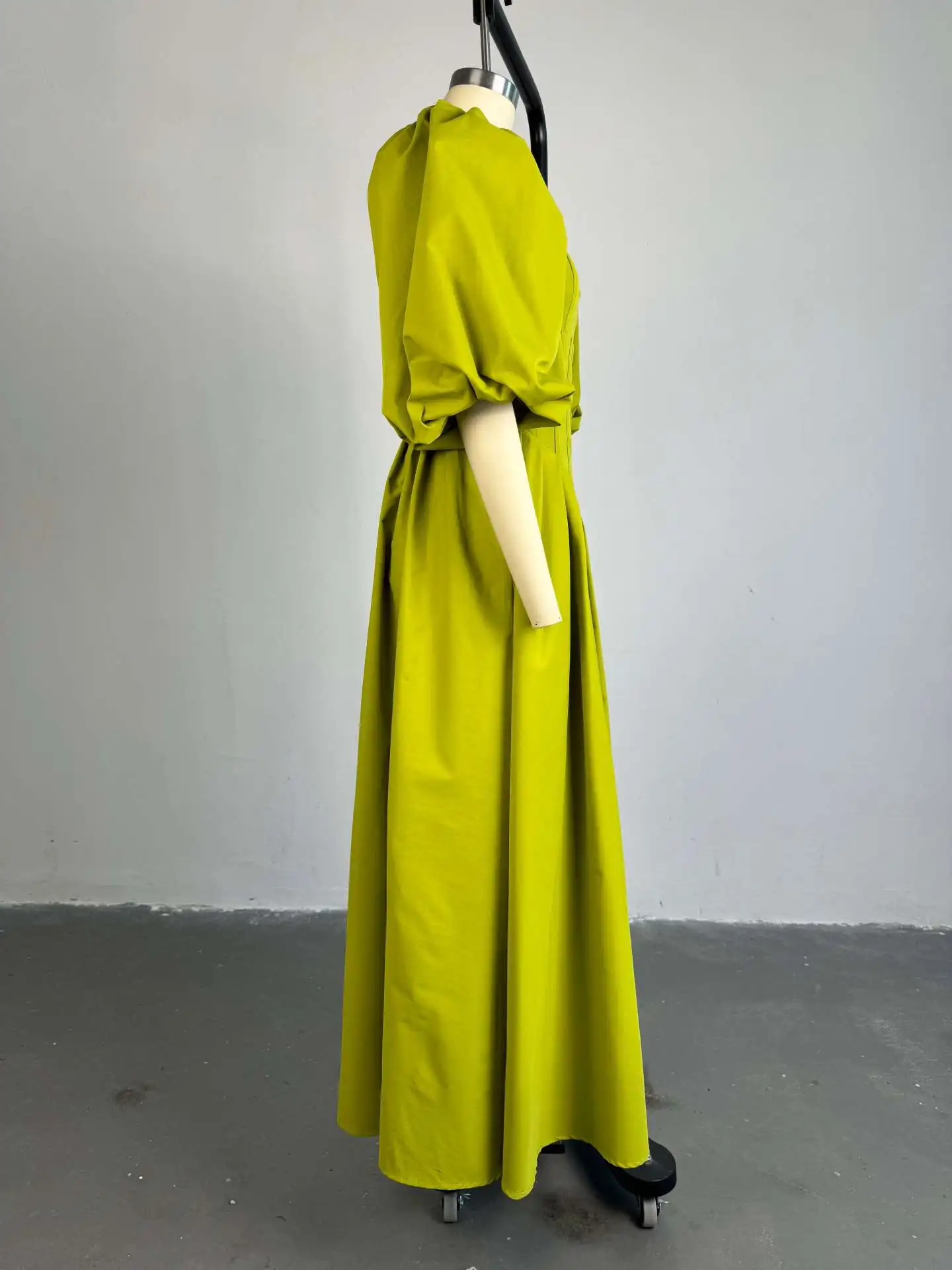 CM.YAYA Women Long Lantern Sleeve Square Collar Big Swing Long Maxi Dress 2024 Fall Birthday Sexy Party Evening Dresses Vestidos CM.YAYA Women Long Lantern Sleeve Square Collar Big Swing Long Maxi Dress 2024 Fall Birthday Sexy Party Evening Dresses Vestidos