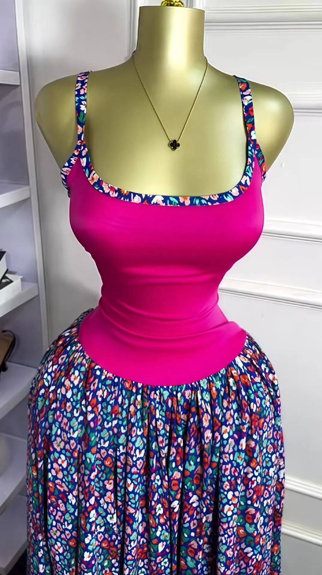 CM.YAYA Women Floral Printed Patchwork Strap Tank Maxi Long Dress 2025 Summer Beach Birthday Sexy Club Party Evening Dresses