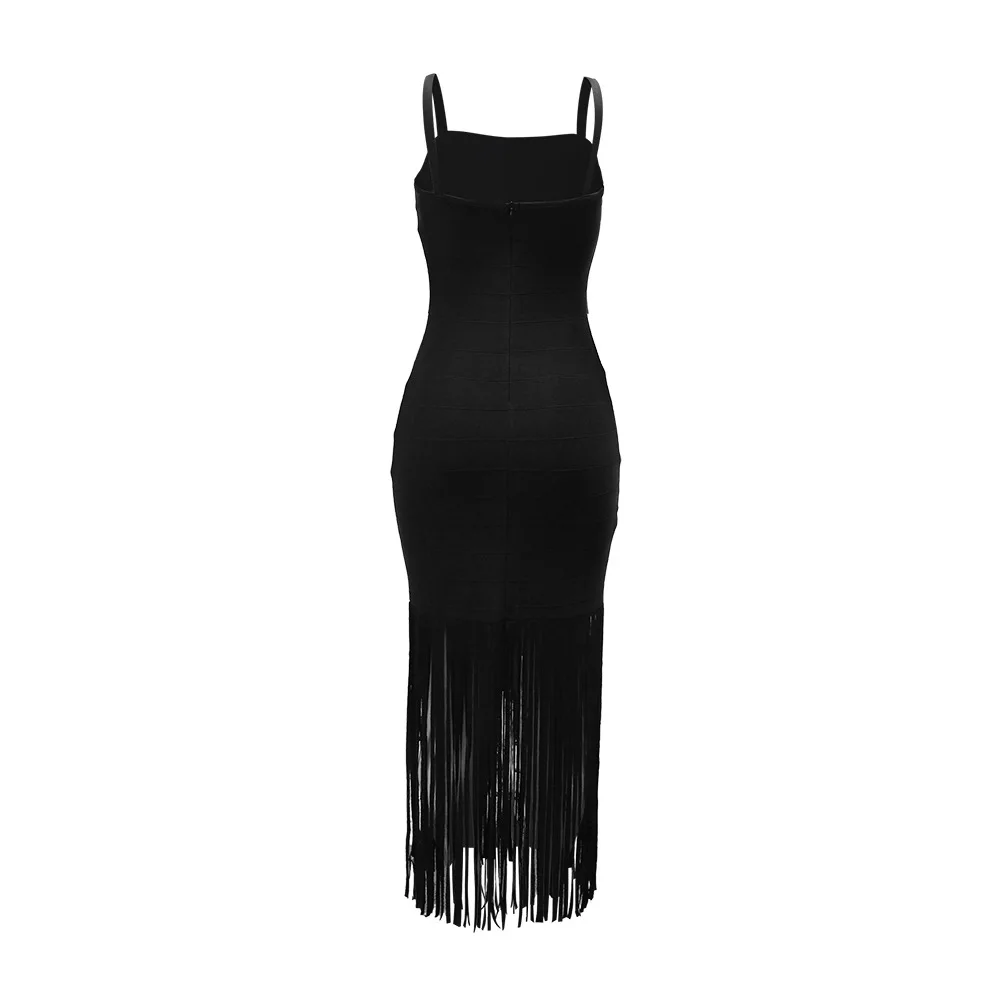 CM.YAYA Women Strap Sleeveless Pearl Sexy Sweet tassel Long Dress Elegant Vacation Birthday Party Maxi Dresses Trendy Vestidos