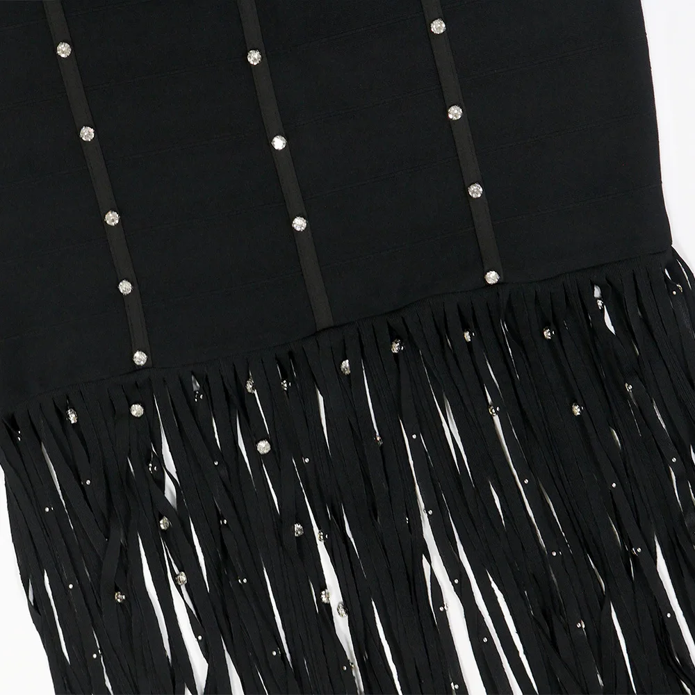 CM.YAYA Women Strap Sleeveless Pearl Sexy Sweet tassel Long Dress Elegant Vacation Birthday Party Maxi Dresses Trendy Vestidos