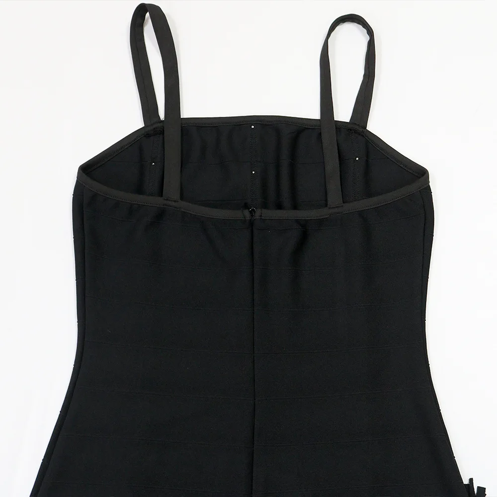 CM.YAYA Women Strap Sleeveless Pearl Sexy Sweet tassel Long Dress Elegant Vacation Birthday Party Maxi Dresses Trendy Vestidos