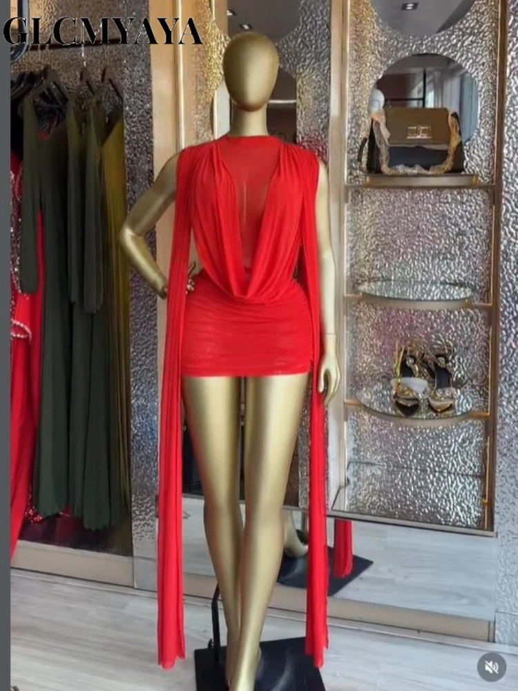 CM.YAYA Women’s Sleeveless Pile Collar Streamer Bodycon Midi Dress 2026 Streetwear Education Party Cocktail Night Out Dresses CM.YAYA Women's Sleeveless Pile Collar Streamer Bodycon Midi Dress 2026 Streetwear Education Party Cocktail Night Out Dresses