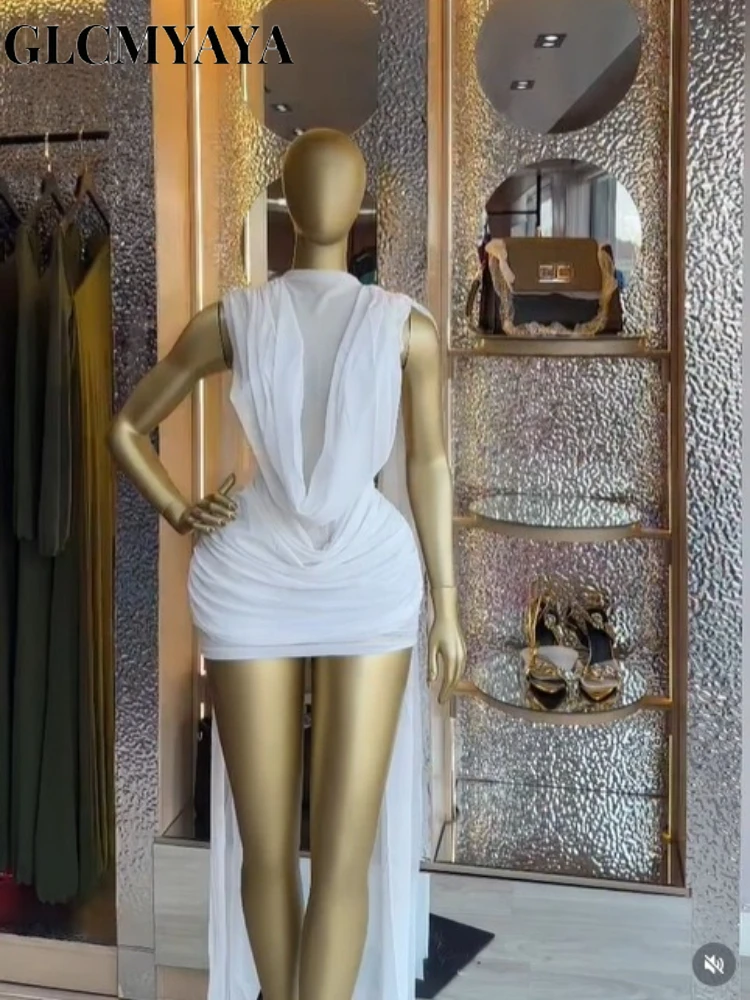 CM.YAYA Women’s Sleeveless Pile Collar Streamer Bodycon Midi Dress 2026 Streetwear Education Party Cocktail Night Out Dresses CM.YAYA Women's Sleeveless Pile Collar Streamer Bodycon Midi Dress 2026 Streetwear Education Party Cocktail Night Out Dresses