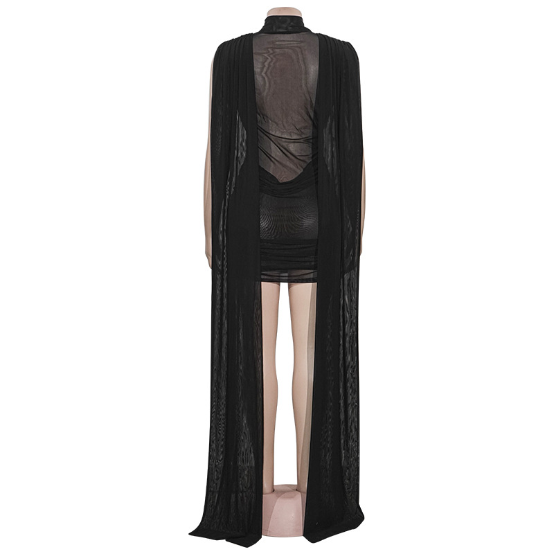 CM.YAYA Women's Sleeveless Pile Collar Streamer Bodycon Midi Dress 2026 Streetwear Education Party Cocktail Night Out Dresses