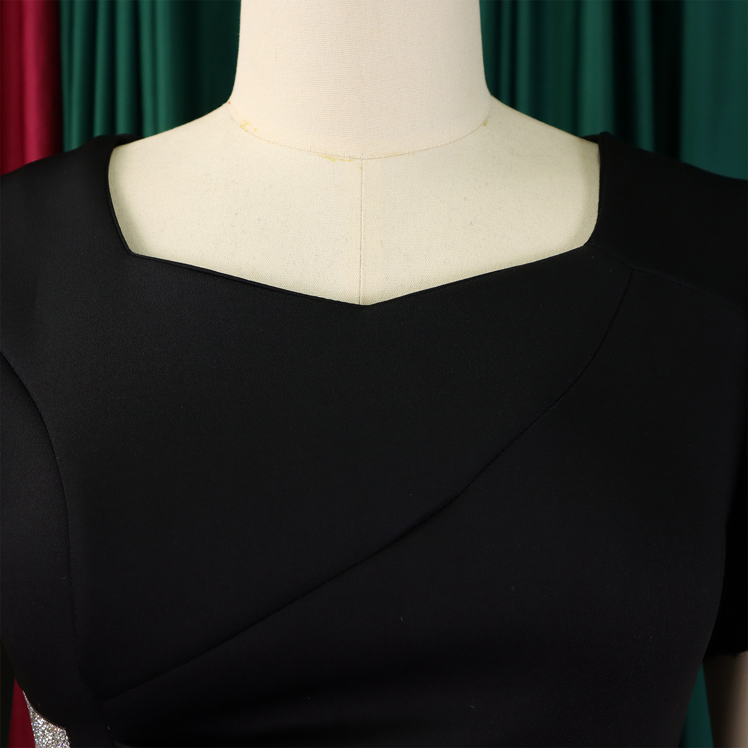 CM.YAYA Women Short Ruffles Sleeve O-neck Ribbon Bodycon Midi Dress 2025 Street Africa OL Evening Sexy Party Dresses Vestido