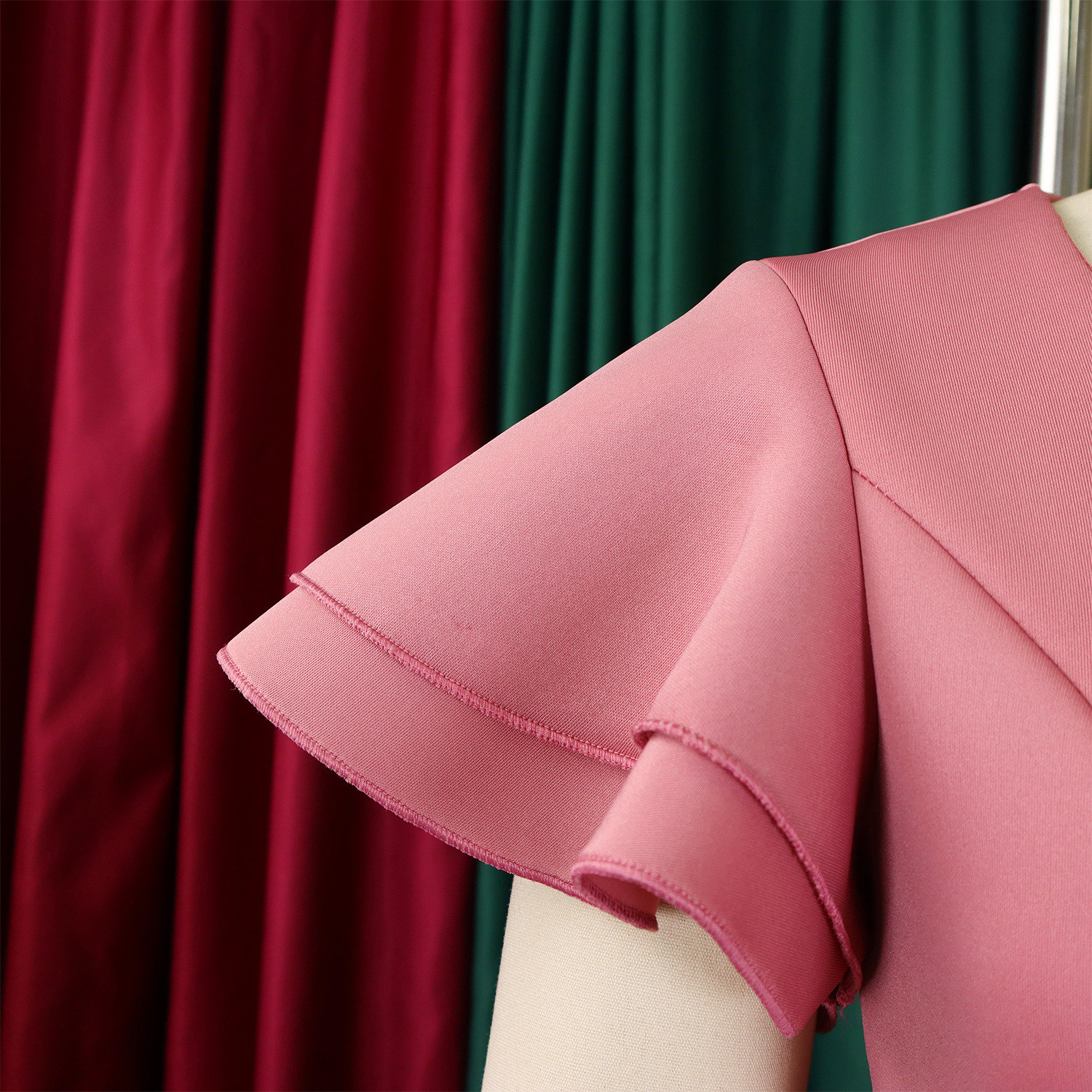 CM.YAYA Women Short Ruffles Sleeve O-neck Ribbon Bodycon Midi Dress 2025 Street Africa OL Evening Sexy Party Dresses Vestido