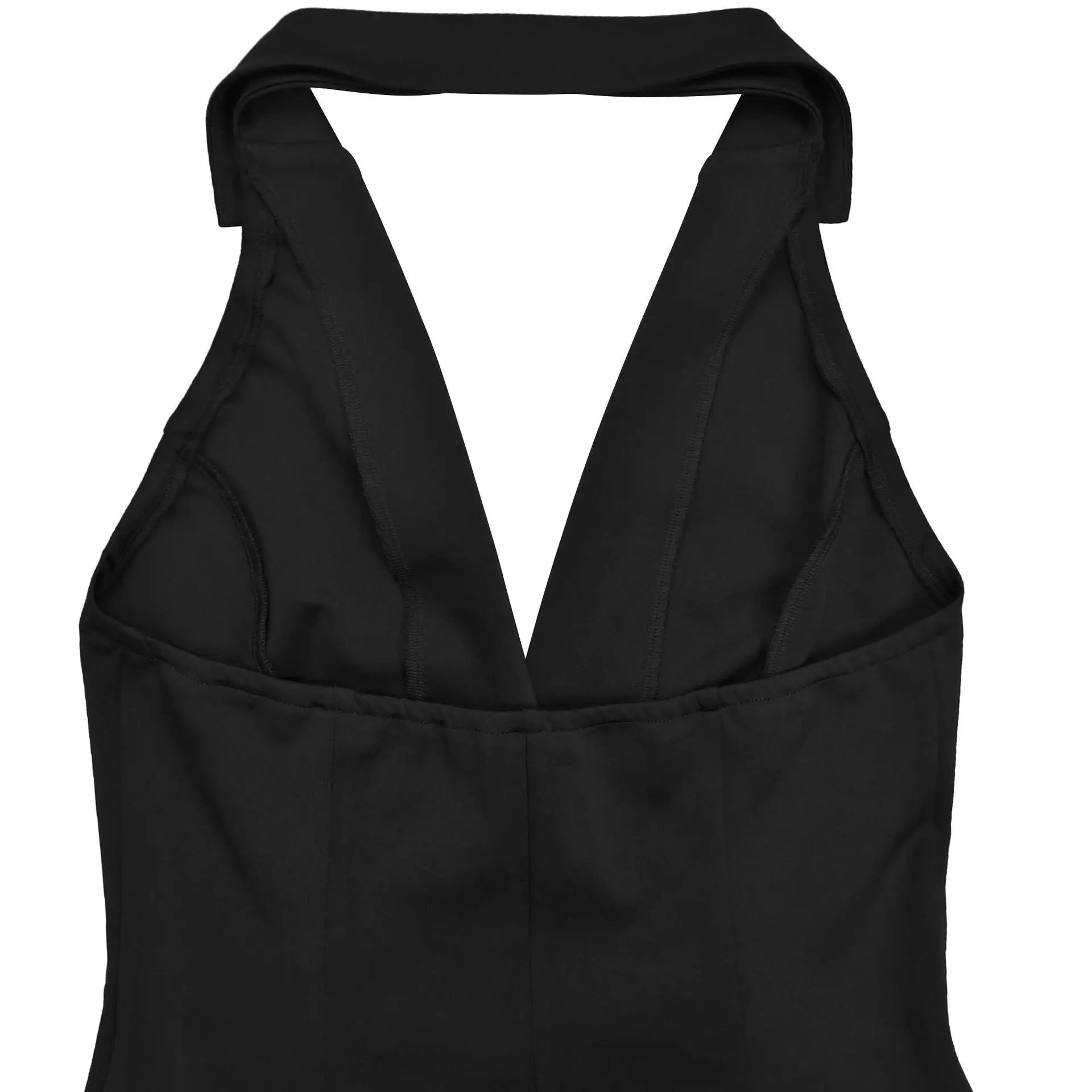 GLCMYAYA Women Flare Sleeveless V-neck Backless Pleated Mini Dress 2026 Fall Sexy Elegant Vacation Party Birthday Dresses