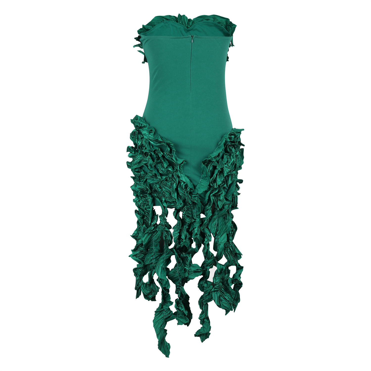 CM.YAYA Women Strapless Ruffles Tassel Splicing Irregular Birthday Bodycon Midi Maxi Dress 2023 Even Sexy Party Dresses Vestidos CM.YAYA Women Strapless Ruffles Tassel Splicing Irregular Birthday Bodycon Midi Maxi Dress 2023 Even Sexy Party Dresses Vestidos