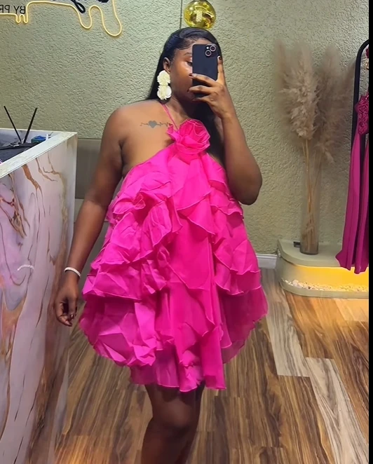 CM.YAYA Women Sleeveless Cascading Ruffles Smock Big Swing Dress 2025 Birthday Vacation Street Summer Party Dresses Vestidos