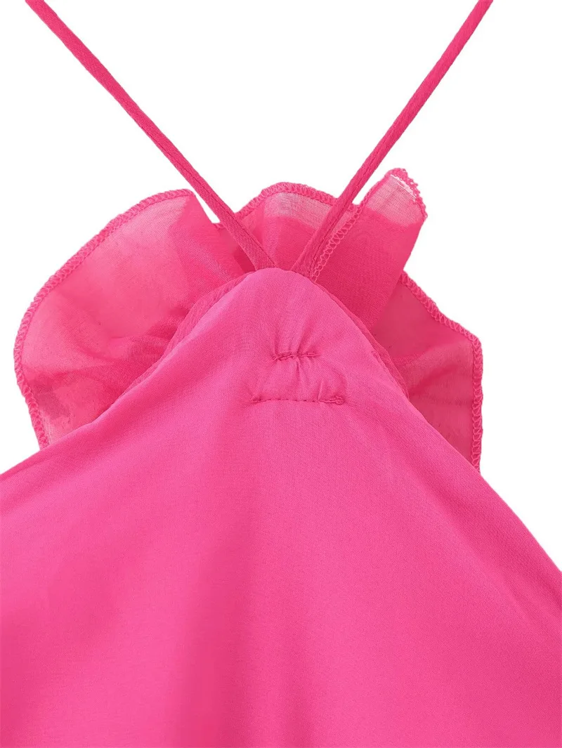 CM.YAYA Women Sleeveless Cascading Ruffles Smock Big Swing Dress 2025 Birthday Vacation Street Summer Party Dresses Vestidos