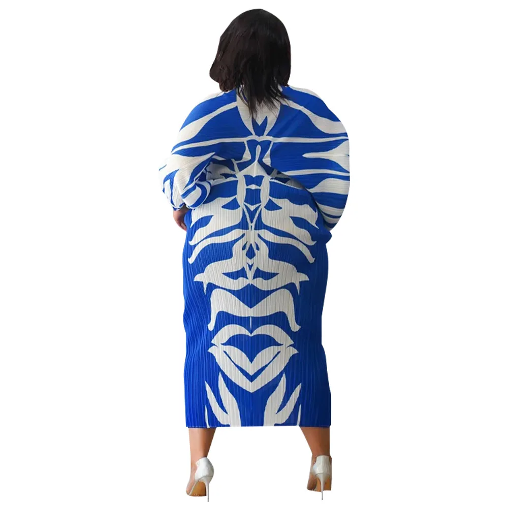 CM.YAYA Elegant Women Pleated Batwing Long Sleeve V-neck Slim Maxi Long Dress INS Fashion Autumn Winter Ruched Dresses Vestidos