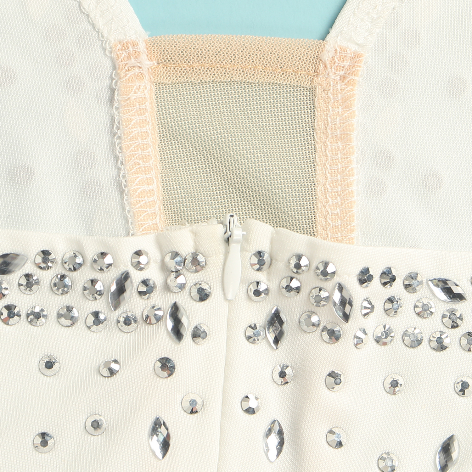 CM.YAYA Evening Dresses  Women Diamonds Hot Drill Spaghetti Strap Mesh Patchwork High Low Asymmetrical Maxi Sexy Prom Dress