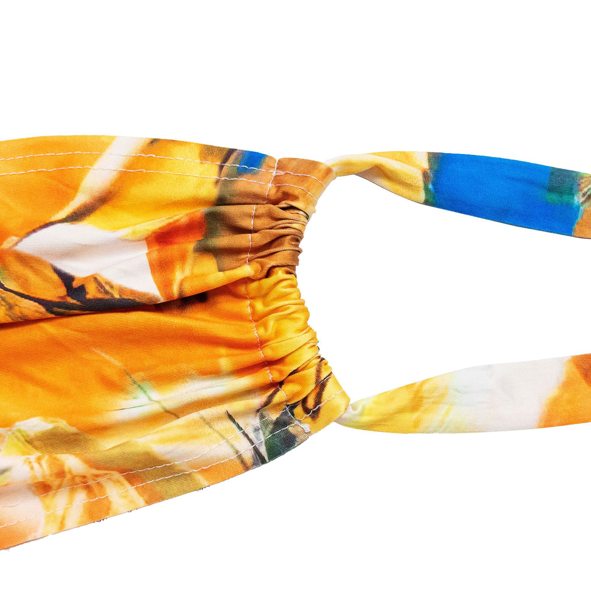 CM.YAYA Women Painting 3d Printed Halter Neck High Slit Lace Up Beach Holiday Maxi Long Dress 2023 Evening Party Dresses Vestido