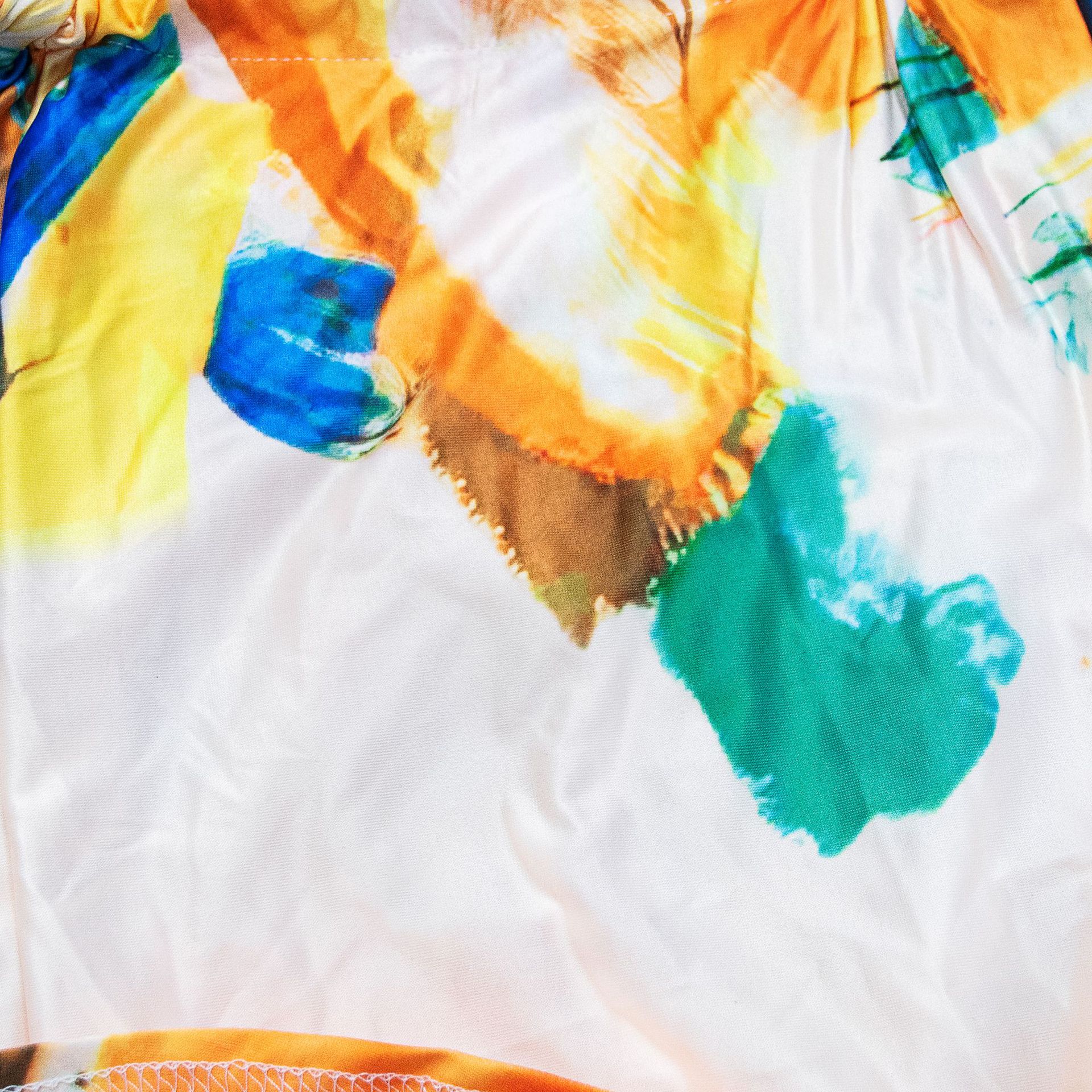 CM.YAYA Women Painting 3d Printed Halter Neck High Slit Lace Up Beach Holiday Maxi Long Dress 2023 Evening Party Dresses Vestido