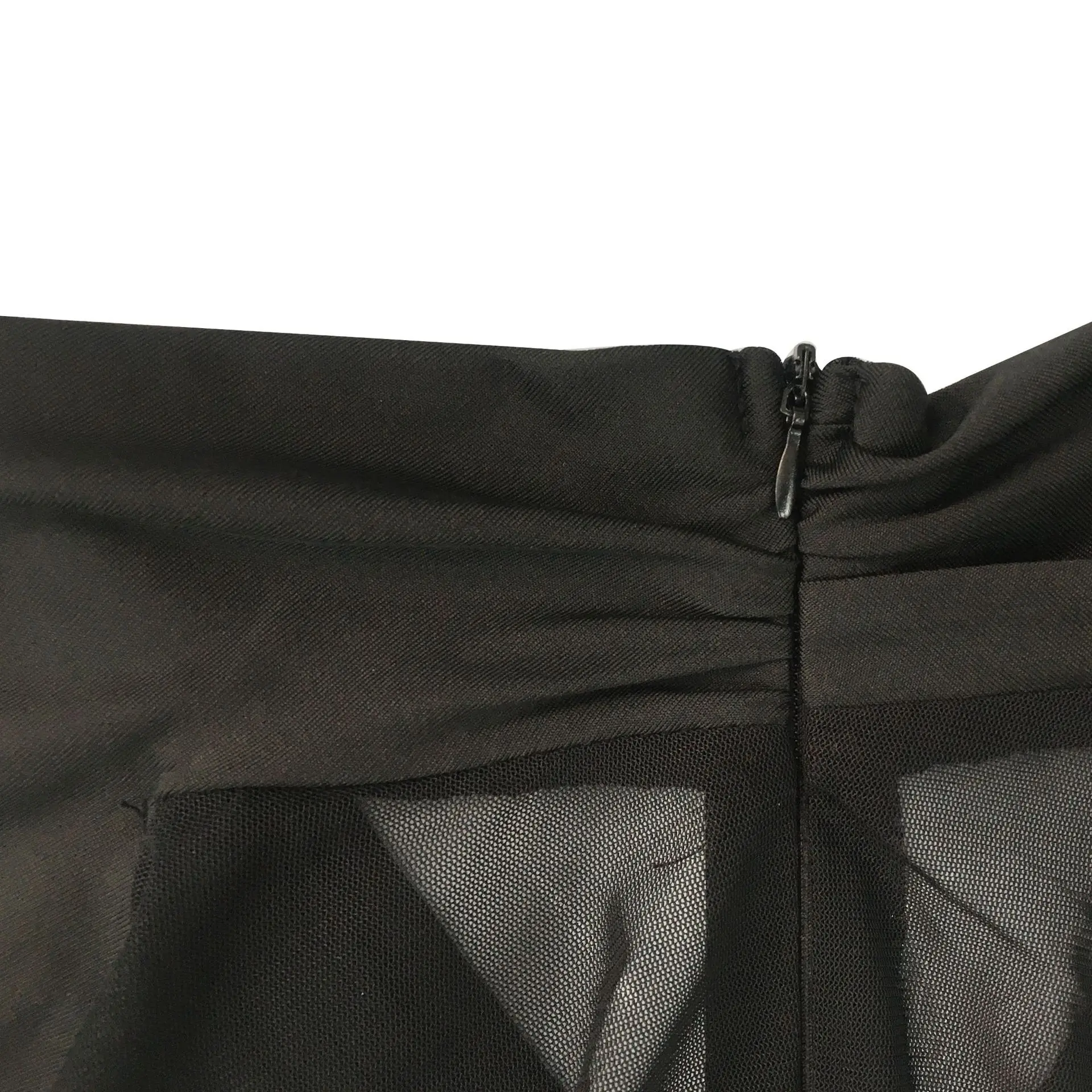 CM.YAYA 2023 Women Cutout Front Halter Neck Mesh Patchwork Long Sleeve Ruched Bodycon Midi Dress Sexy Night Party Club Dresses CM.YAYA 2023 Women Cutout Front Halter Neck Mesh Patchwork Long Sleeve Ruched Bodycon Midi Dress Sexy Night Party Club Dresses