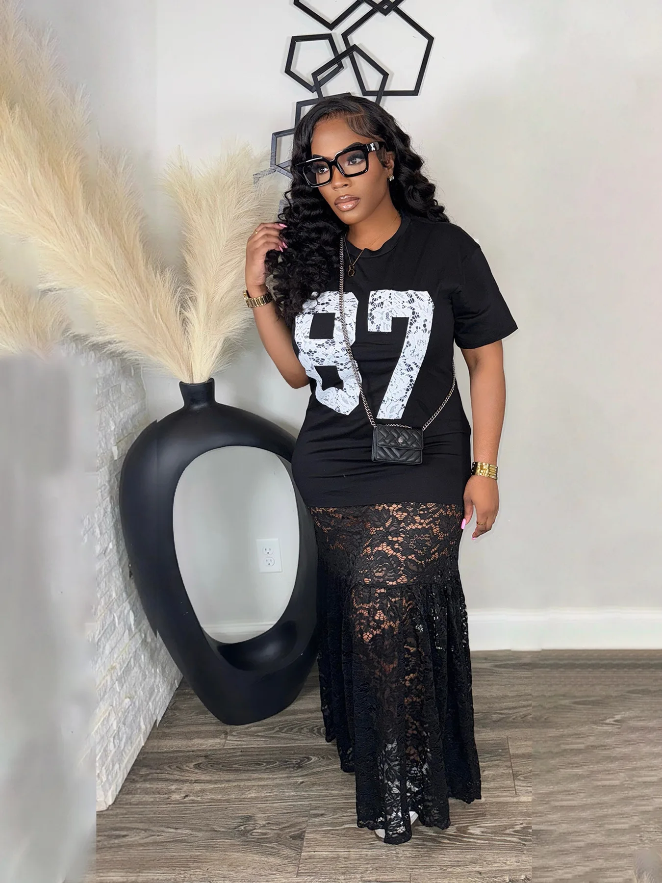 CM.YAYA Women Lace See Though Short Sleeve Maxi Long Dress 2025 Summer Birthday Vacation Casual Street Sexy Party Dresses