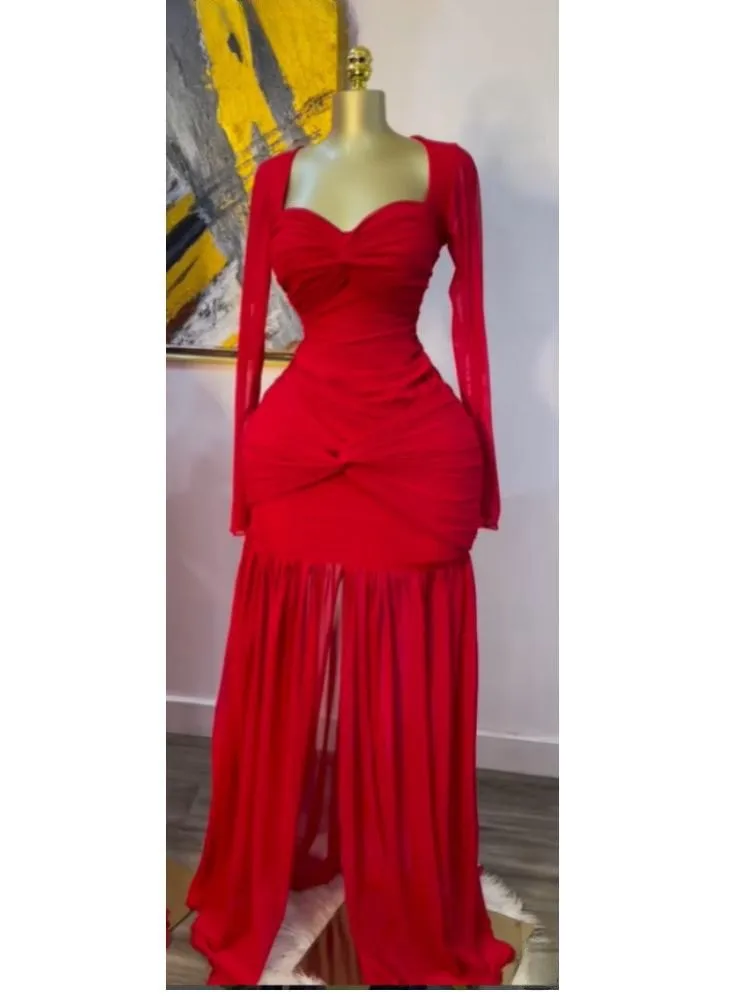 CM.YAYA Women Stacked Ruched Draped High Split Pleated Maxi Long Bodycon Dress 2025 Holiday Birthday Club Party Evening Dresses CM.YAYA Women Stacked Ruched Draped High Split Pleated Maxi Long Bodycon Dress 2025 Holiday Birthday Club Party Evening Dresses