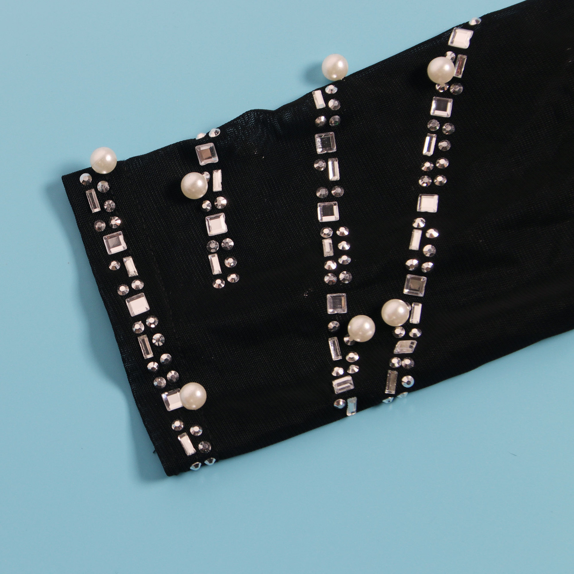 CM.YAYA Women Long Sleeve Diamonds Hot Rhinestones High Side Split Mermaid Midi Maxi Dress 2024 Even Sexy Party Dresses Vestidos