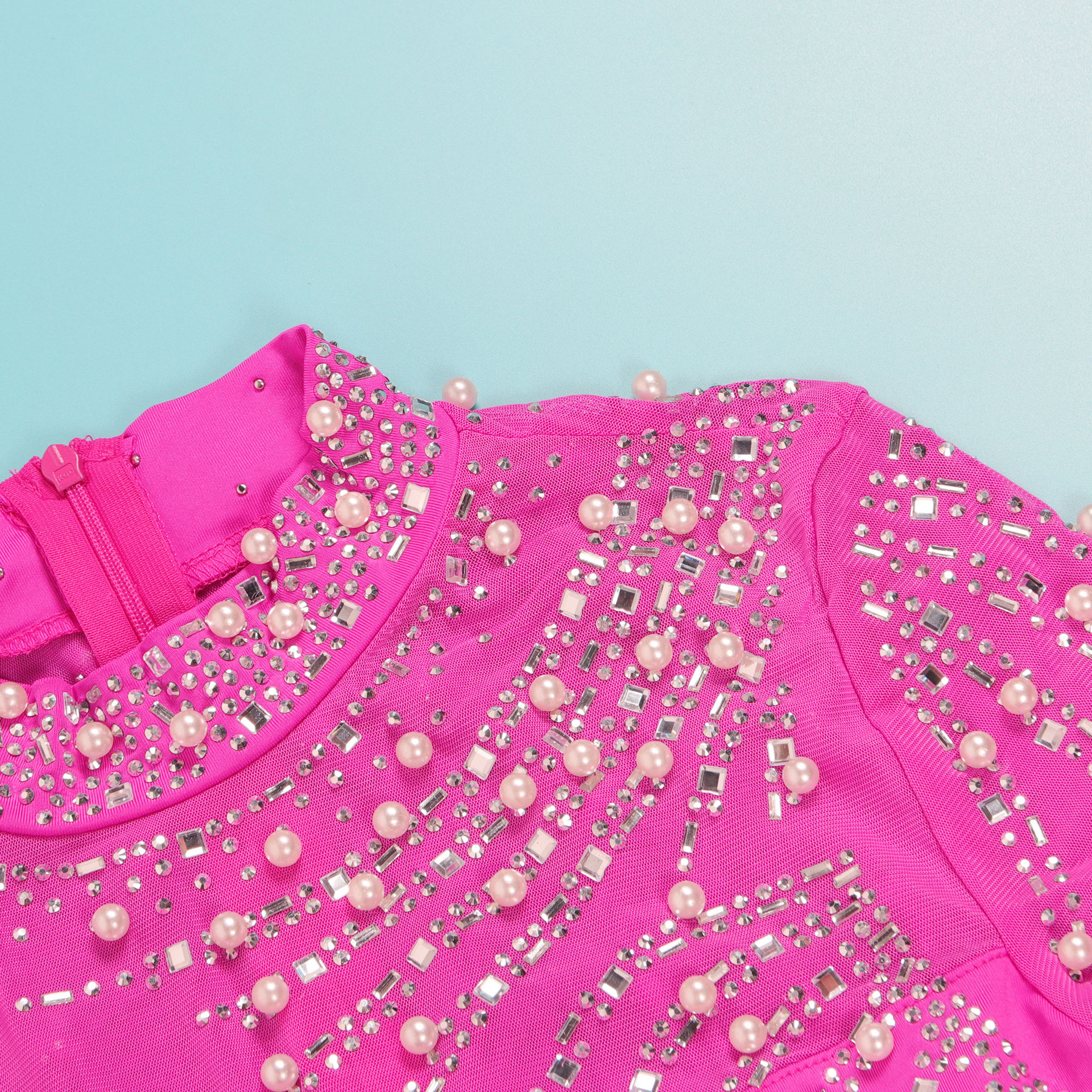 CM.YAYA Women Long Sleeve Diamonds Hot Rhinestones High Side Split Mermaid Midi Maxi Dress 2024 Even Sexy Party Dresses Vestidos