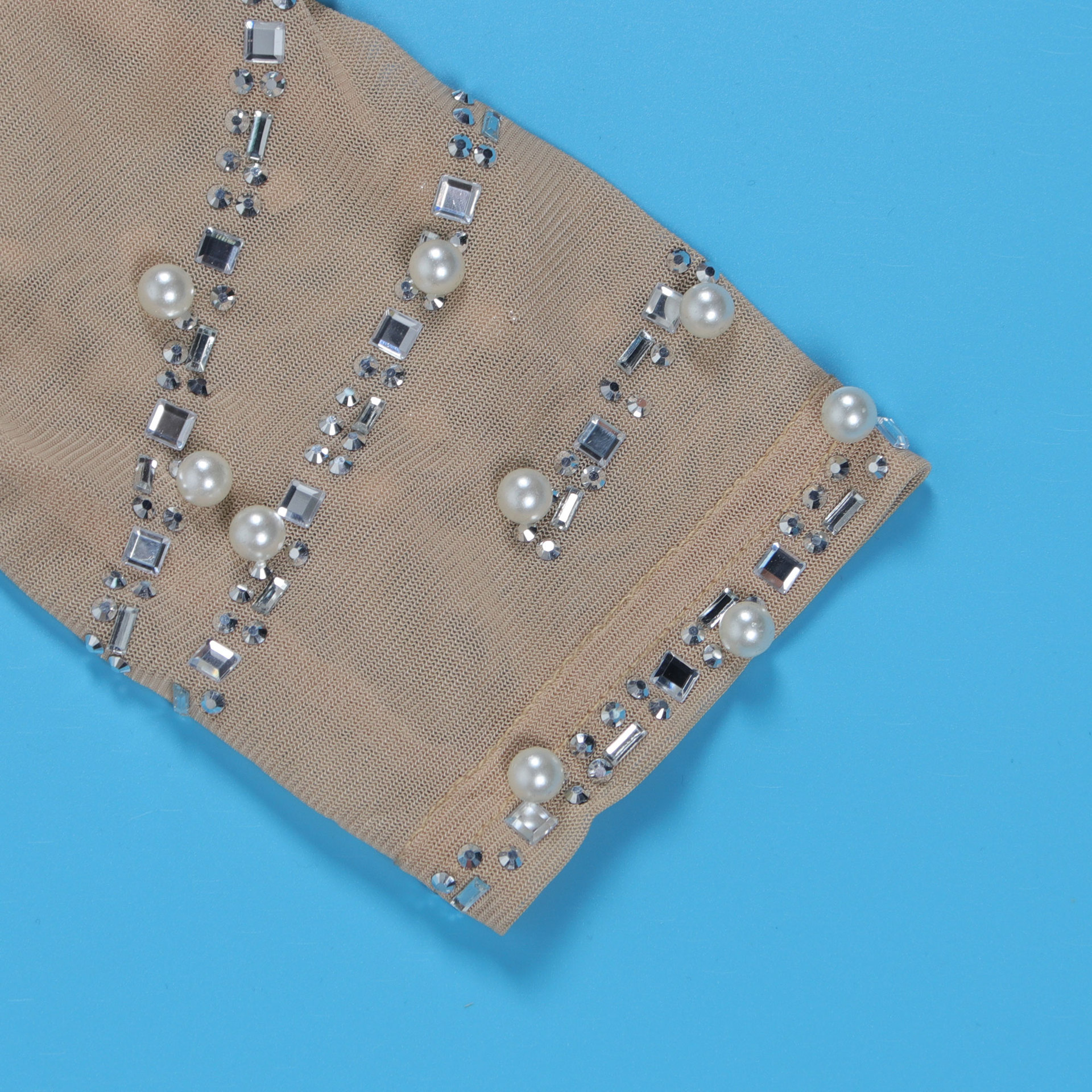 CM.YAYA Women Long Sleeve Diamonds Hot Rhinestones High Side Split Mermaid Midi Maxi Dress 2024 Even Sexy Party Dresses Vestidos