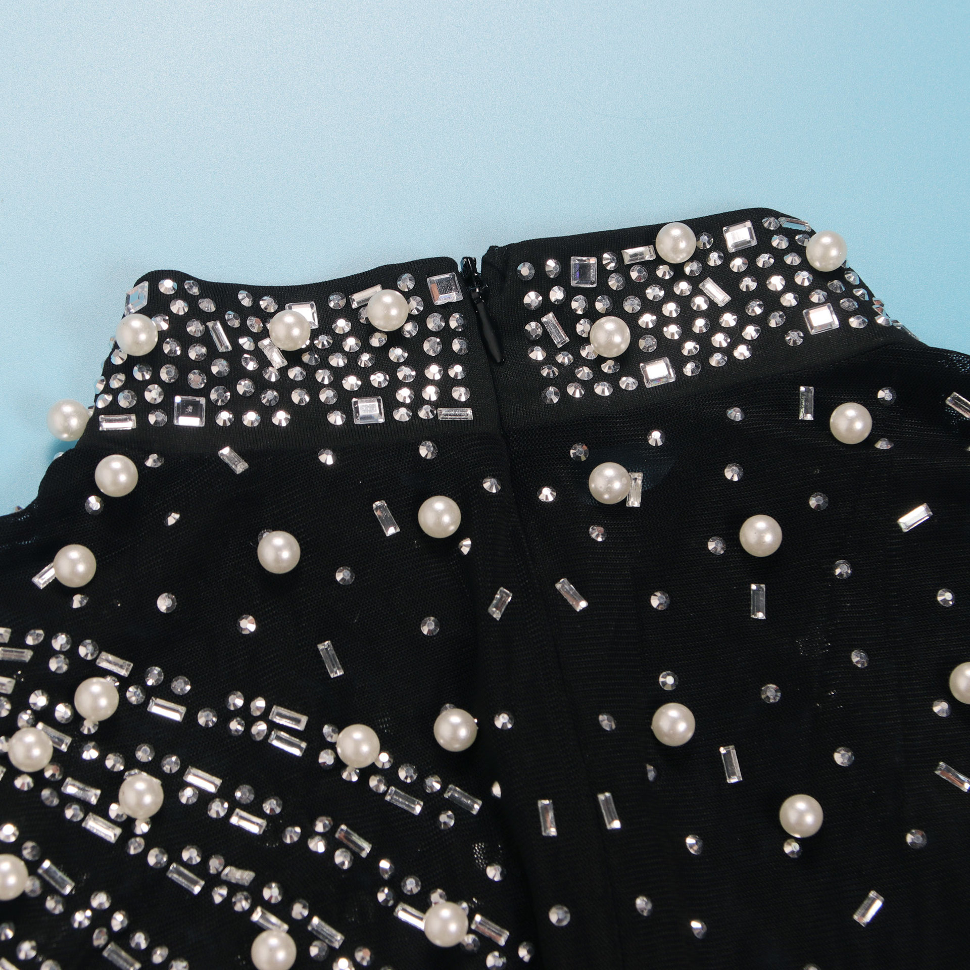 CM.YAYA Women Long Sleeve Diamonds Hot Rhinestones High Side Split Mermaid Midi Maxi Dress 2024 Even Sexy Party Dresses Vestidos