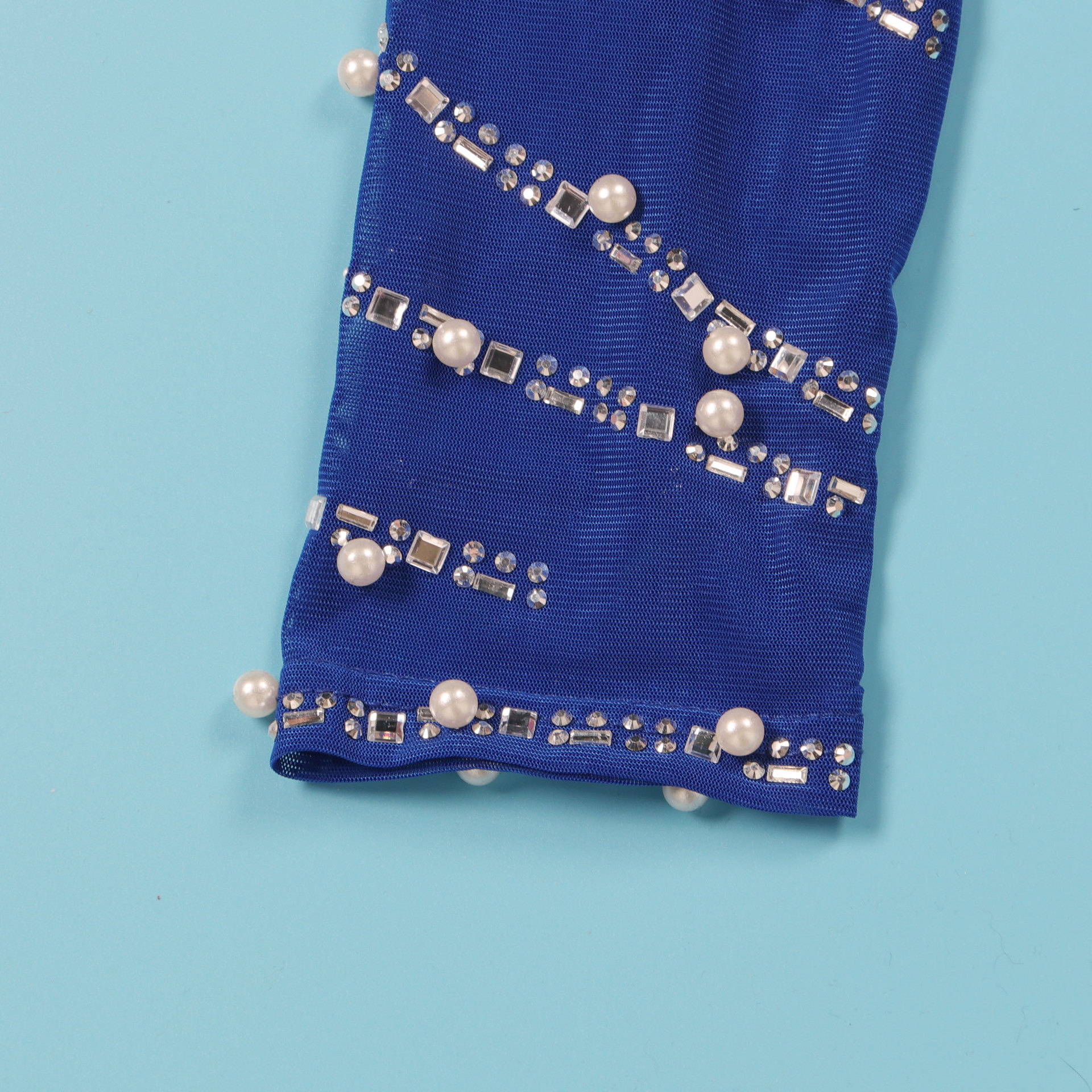 CM.YAYA Women Long Sleeve Diamonds Hot Rhinestones High Side Split Mermaid Midi Maxi Dress 2024 Even Sexy Party Dresses Vestidos