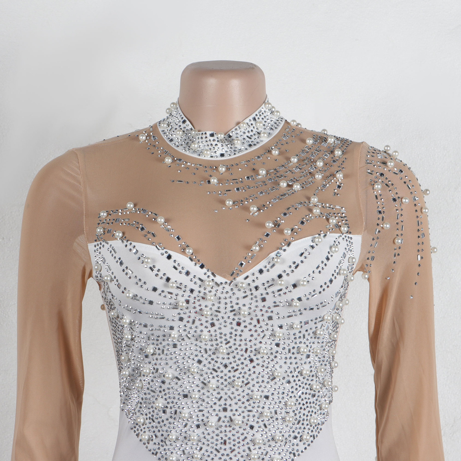 CM.YAYA Women Long Sleeve Diamonds Hot Rhinestones High Side Split Mermaid Midi Maxi Dress 2024 Even Sexy Party Dresses Vestidos