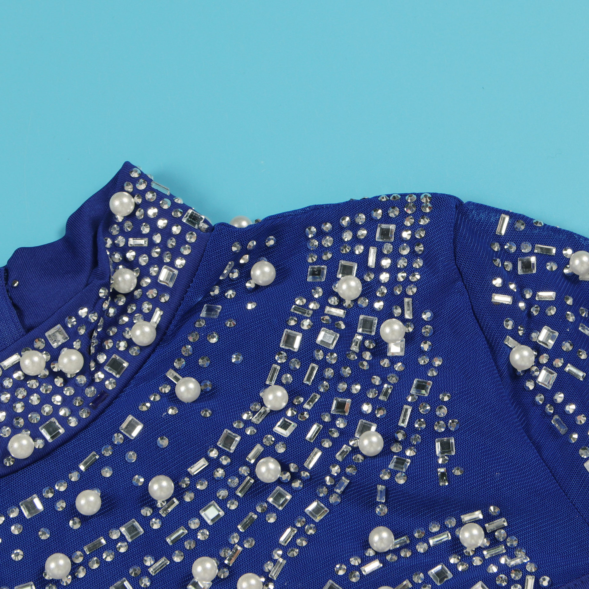 CM.YAYA Women Long Sleeve Diamonds Hot Rhinestones High Side Split Mermaid Midi Maxi Dress 2024 Even Sexy Party Dresses Vestidos