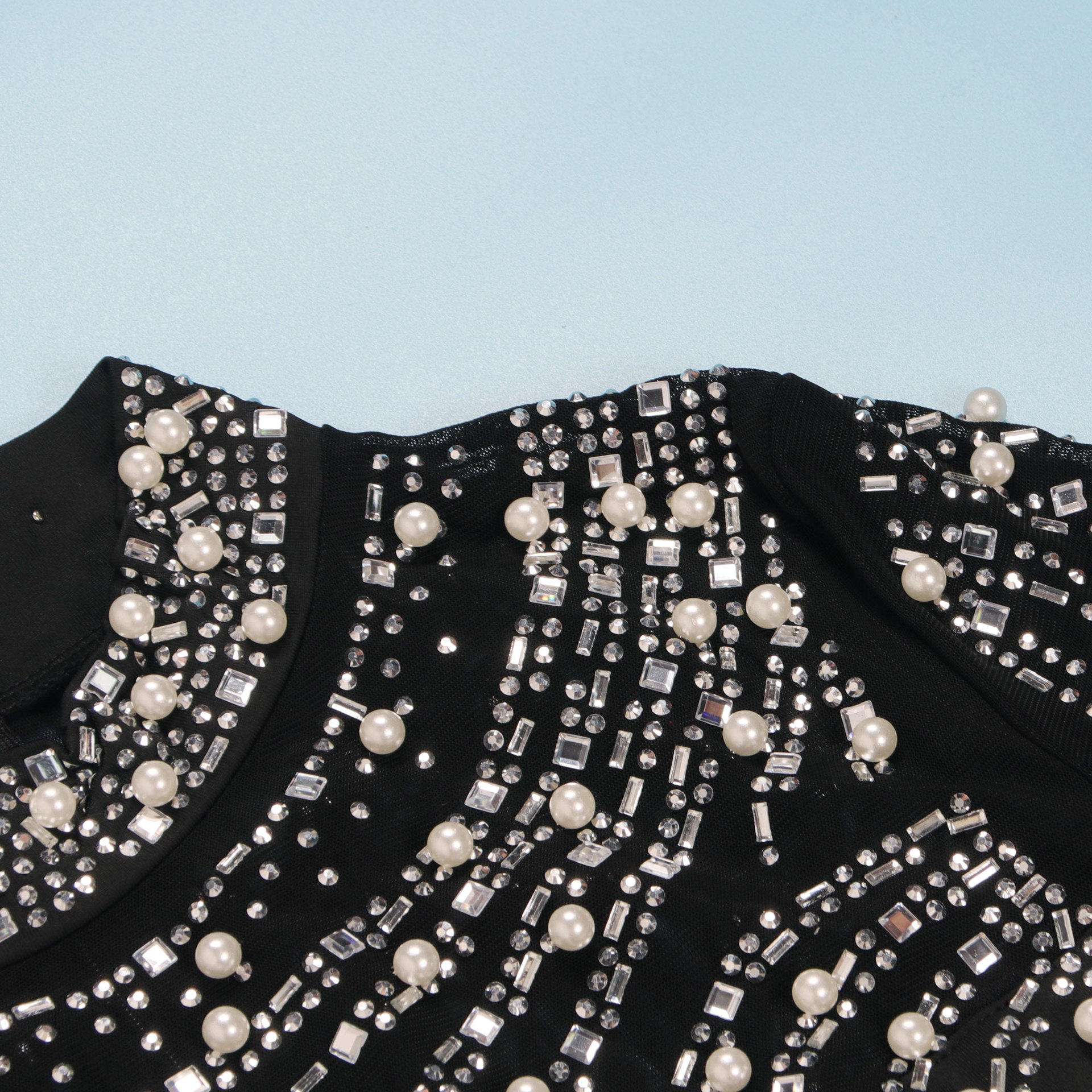 CM.YAYA Women Long Sleeve Diamonds Hot Rhinestones High Side Split Mermaid Midi Maxi Dress 2024 Even Sexy Party Dresses Vestidos