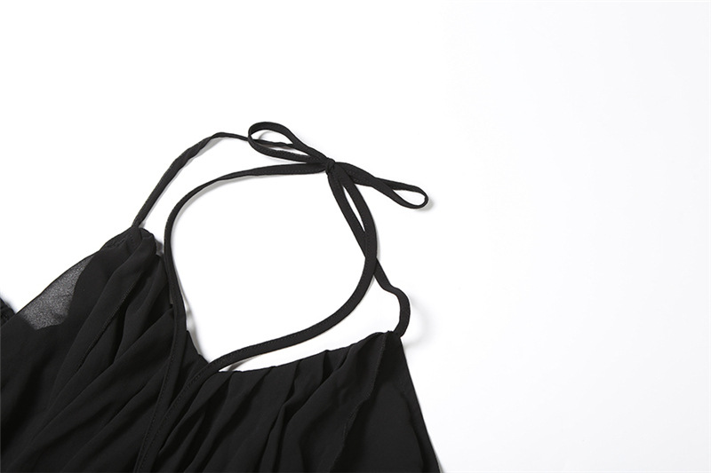 CM.YAYA Women Drop Shoulder Halter Neck Bow Backless Mini Chiffon Dress 2026 Street Beach Party Education Dresses Vestidos CM.YAYA Women Drop Shoulder Halter Neck Bow Backless Mini Chiffon Dress 2026 Street Beach Party Education Dresses Vestidos