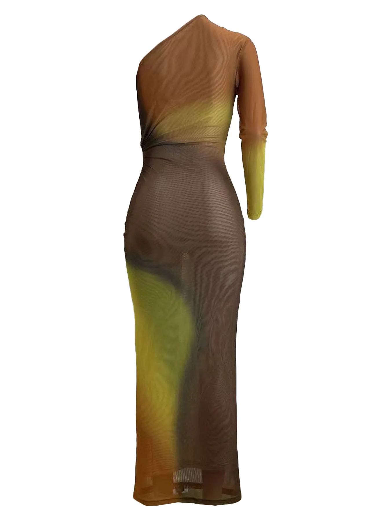 CM.YAYA Autumn One Full Sleeve Skew Collar Long Maxi Dress Street Women Mesh See Through Party Night Evening Vestidos Dresses CM.YAYA Autumn One Full Sleeve Skew Collar Long Maxi Dress Street Women Mesh See Through Party Night Evening Vestidos Dresses