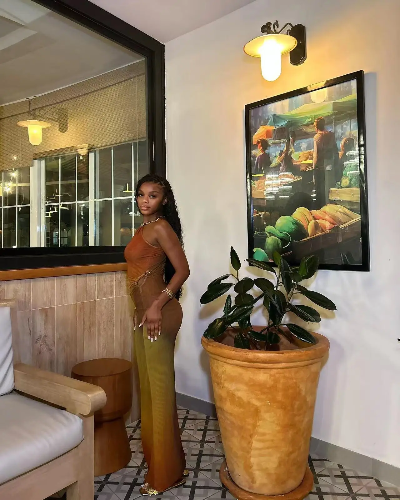 CM.YAYA Autumn One Full Sleeve Skew Collar Long Maxi Dress Street Women Mesh See Through Party Night Evening Vestidos Dresses CM.YAYA Autumn One Full Sleeve Skew Collar Long Maxi Dress Street Women Mesh See Through Party Night Evening Vestidos Dresses