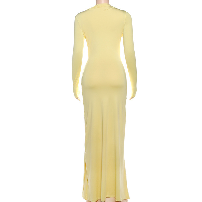 CM.YAYA Women's Roll Splicing Waist Stacked Ruched A-line Maxi Formal Dress 2026 Education Party Cocktail Night Street Dresses