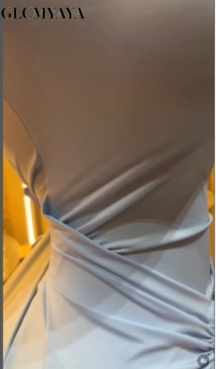 CM.YAYA Women's Roll Splicing Waist Stacked Ruched A-line Maxi Formal Dress 2026 Education Party Cocktail Night Street Dresses