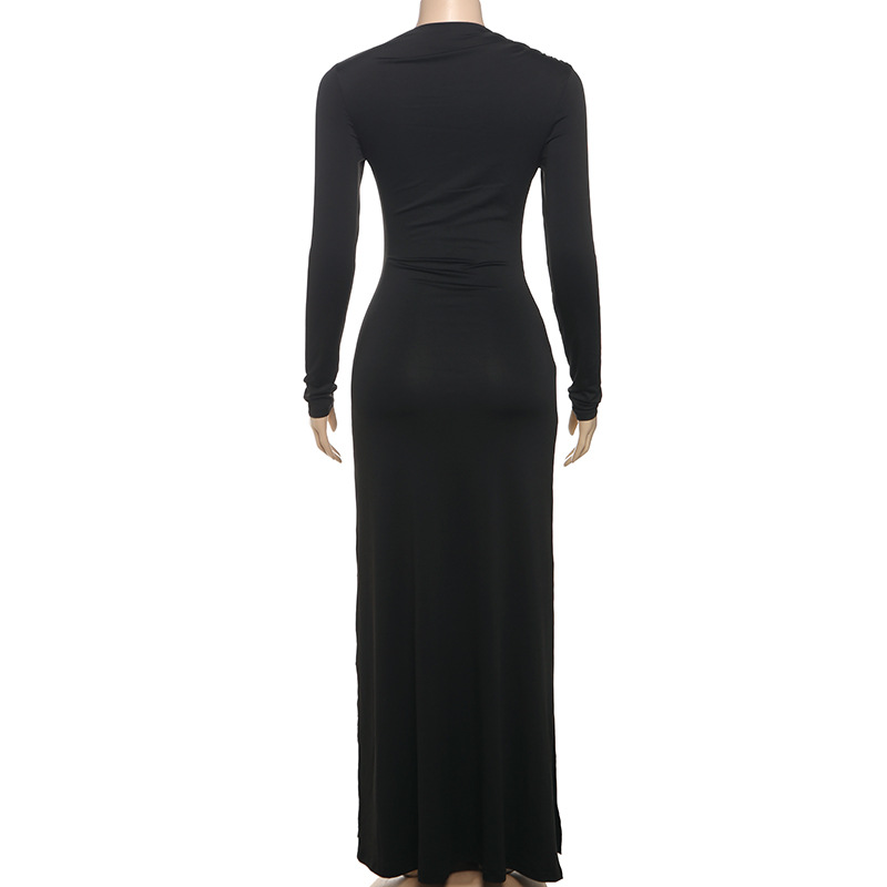 CM.YAYA Women's Roll Splicing Waist Stacked Ruched A-line Maxi Formal Dress 2026 Education Party Cocktail Night Street Dresses