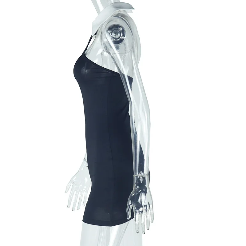 CM.YAYA Women Sleeveless Off Shoulder Mini Dress 2025 Summer Backless Sexy Birthday Evening Night Party Vestidos Dresses CM.YAYA Women Sleeveless Off Shoulder Mini Dress 2025 Summer Backless Sexy Birthday Evening Night Party Vestidos Dresses