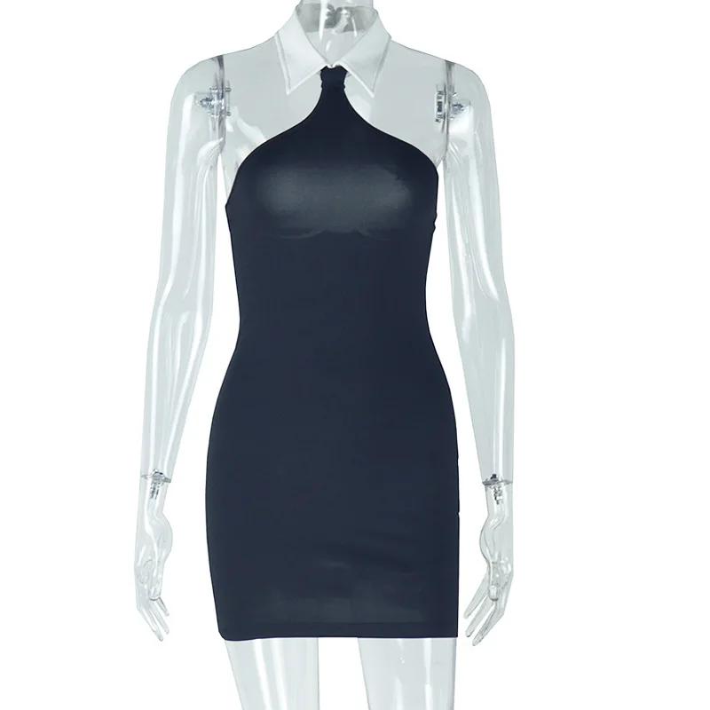 CM.YAYA Women Sleeveless Off Shoulder Mini Dress 2025 Summer Backless Sexy Birthday Evening Night Party Vestidos Dresses CM.YAYA Women Sleeveless Off Shoulder Mini Dress 2025 Summer Backless Sexy Birthday Evening Night Party Vestidos Dresses