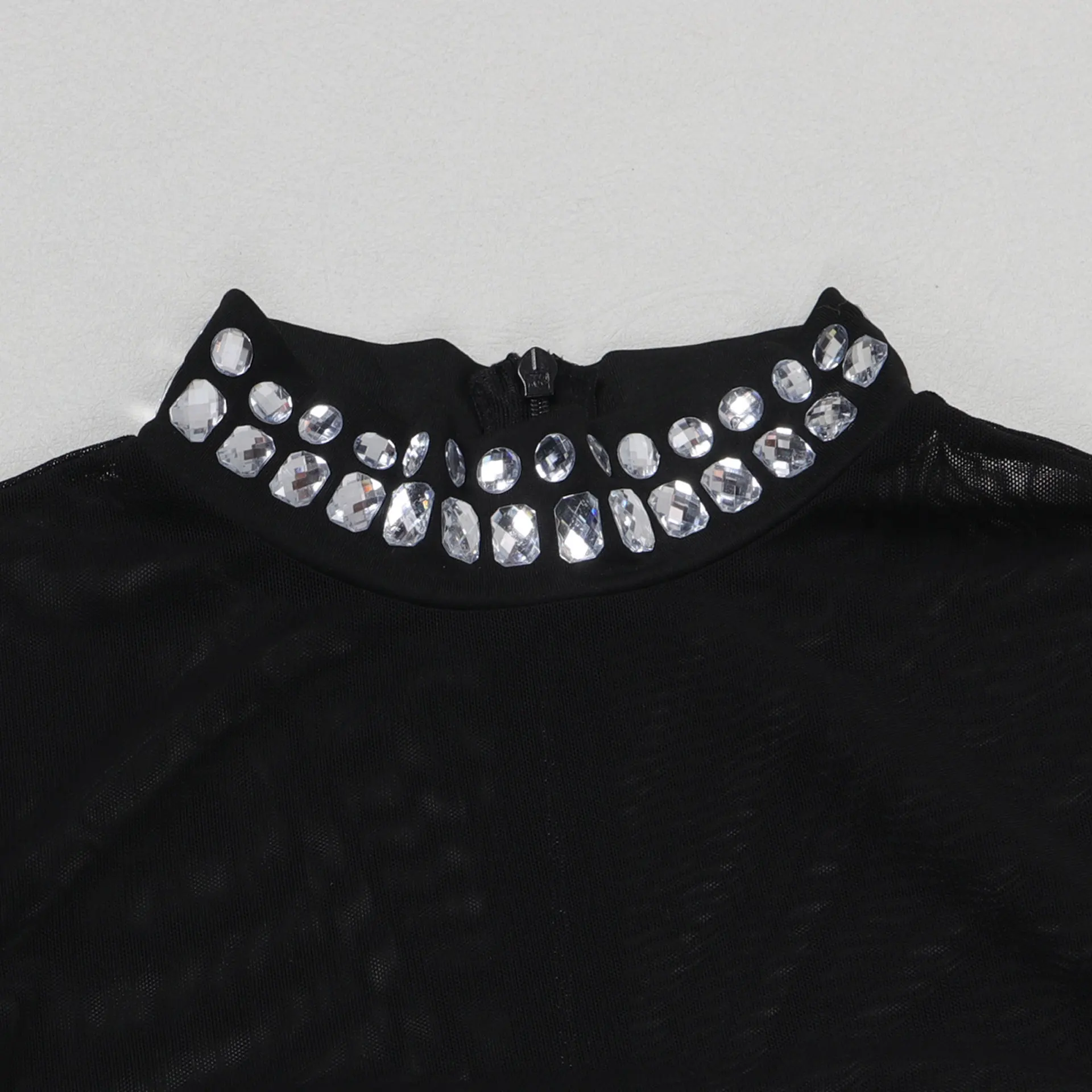 CM.YAYA Women Full Sleeve Diamonds Mesh Rhinestones High Side Split Mermaid Maxi Long Dress Evening Sexy Party Dresses Vestidos CM.YAYA Women Full Sleeve Diamonds Mesh Rhinestones High Side Split Mermaid Maxi Long Dress Evening Sexy Party Dresses Vestidos