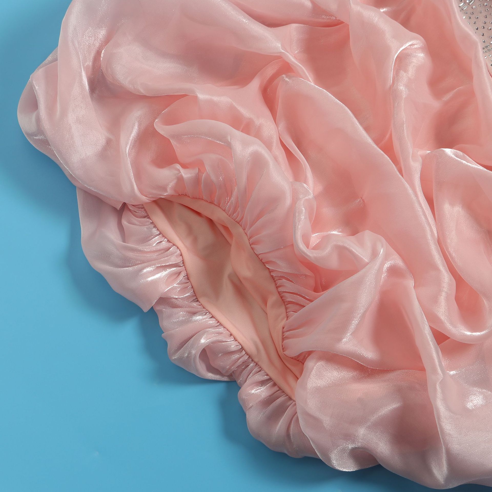 CM.YAYA Women Mesh Diamonds Hot Rhinestones Cake Style Big Swing Strap Bodycon Midi Dress 2023 Sexy Party Even Dresses Vestidos