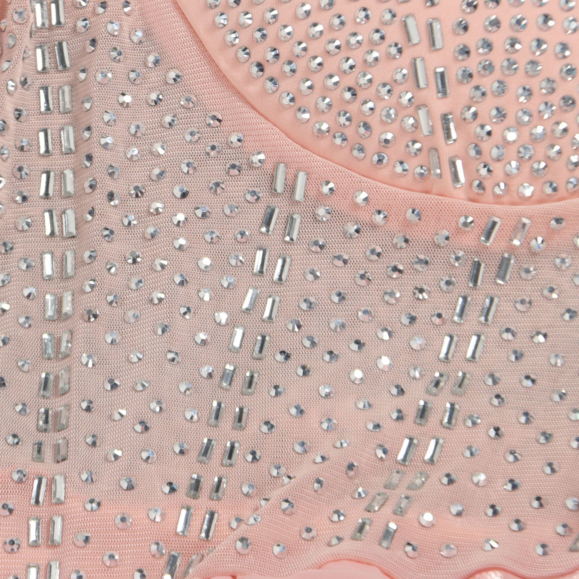 CM.YAYA Women Mesh Diamonds Hot Rhinestones Cake Style Big Swing Strap Bodycon Midi Dress 2023 Sexy Party Even Dresses Vestidos