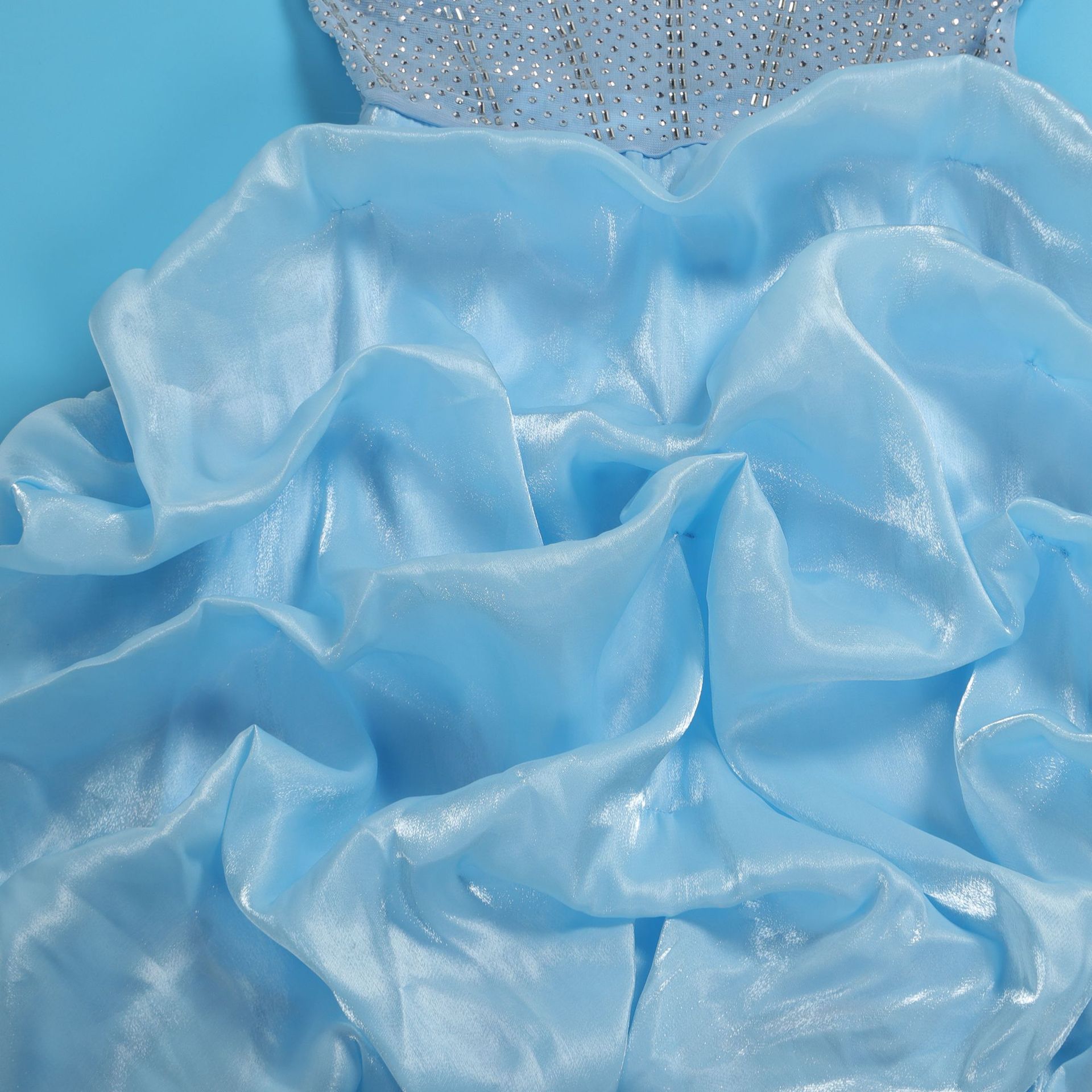 CM.YAYA Women Mesh Diamonds Hot Rhinestones Cake Style Big Swing Strap Bodycon Midi Dress 2023 Sexy Party Even Dresses Vestidos